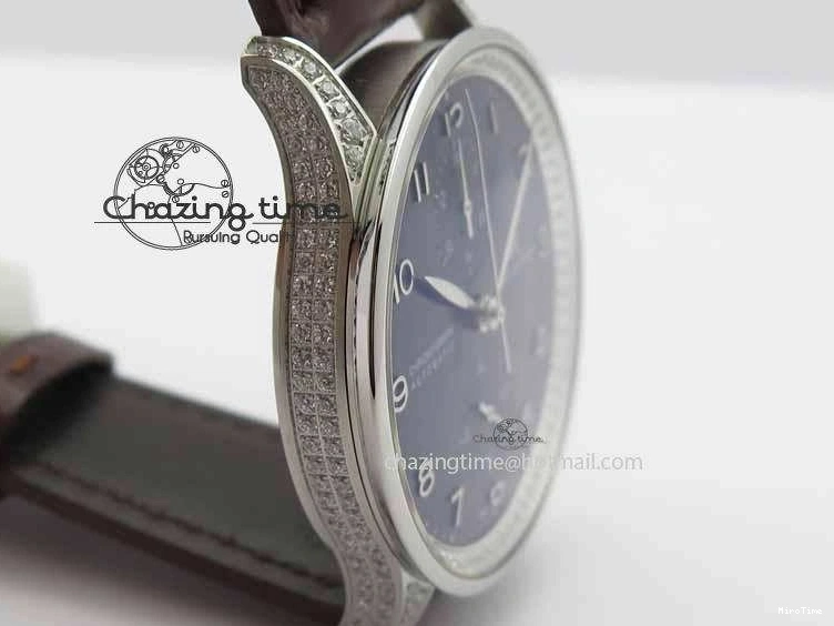 MIROTIME 0403 Unique Portuguese IW3714 Diam ZF V2 1:1 Best Edition Gray Dial On Brown Leather Strap A79350 (Slim Movement) 7250
